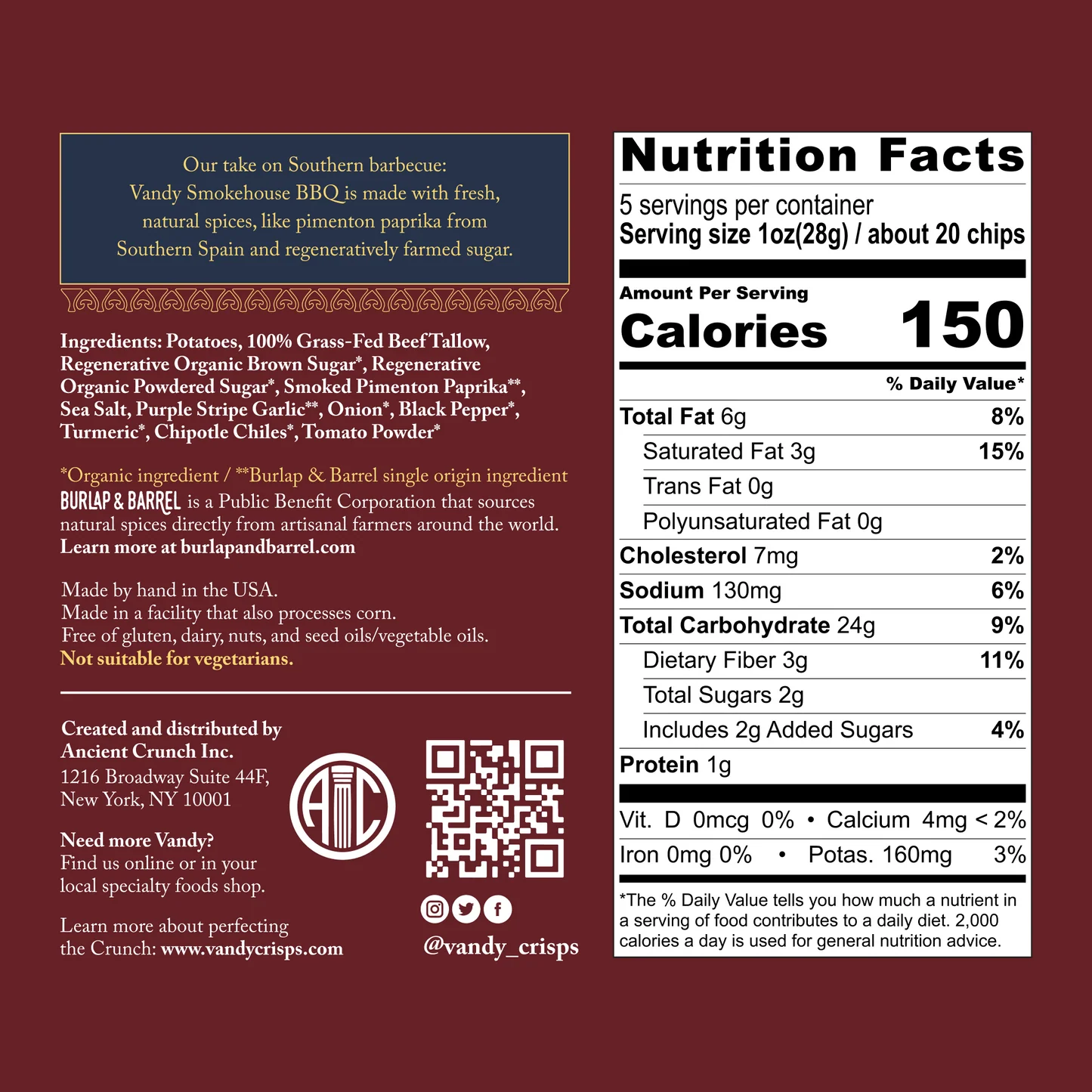 Vandy Crisps - Smokehouse BBQ